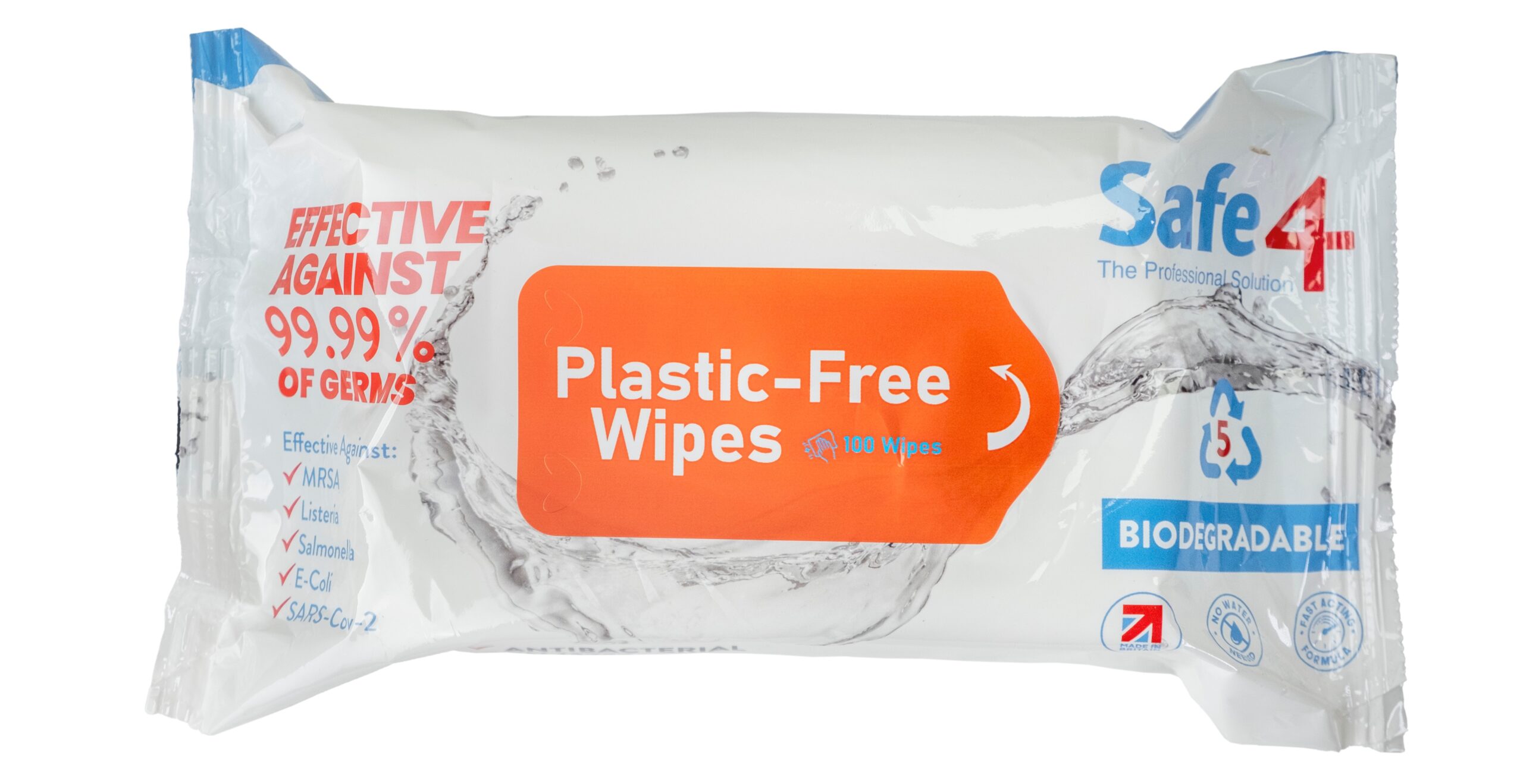 Safe4 Plastic Free Disinfectant Wipes