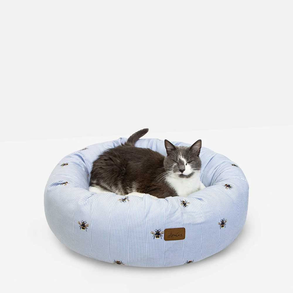 Joules Bee Ticking Doughnut Cat Bed National Veterinary Services