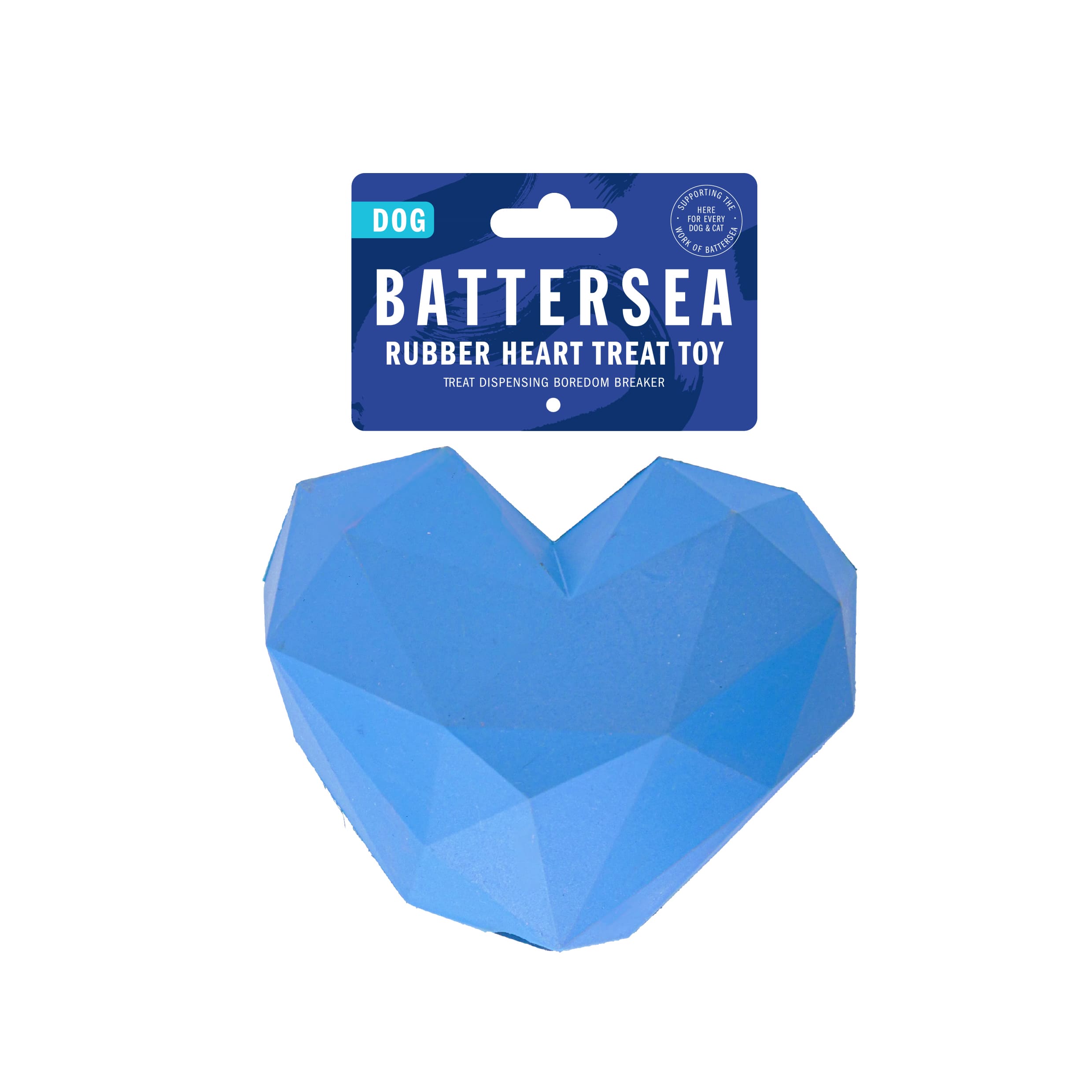 Battersea Dog Rubber Heart Treat Toy
